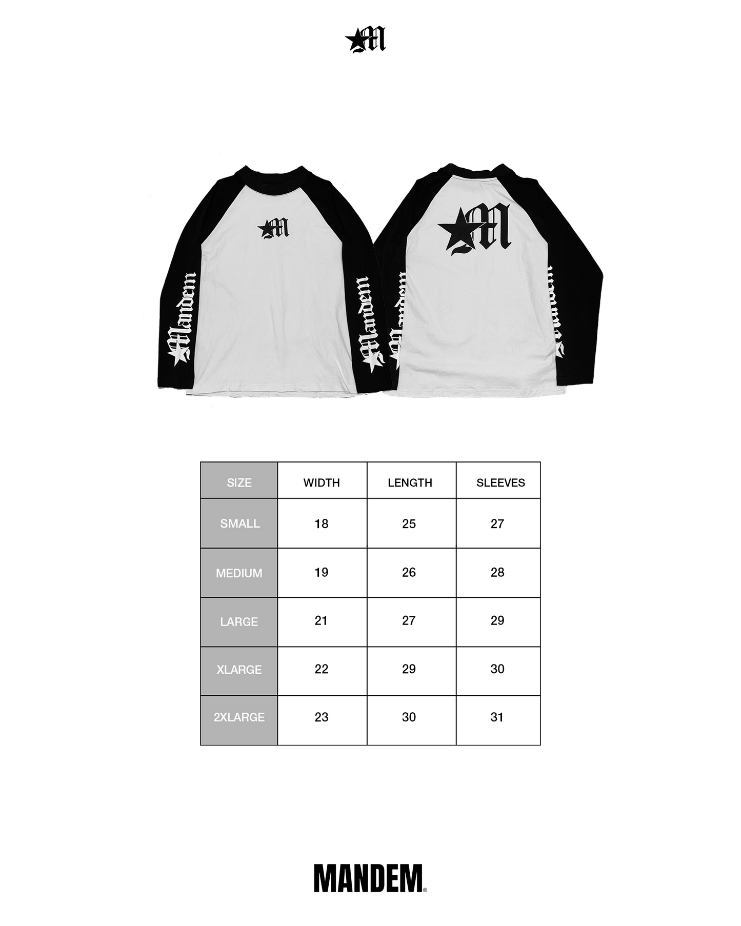 MANDEM RAGLAN LONG SLEEVES