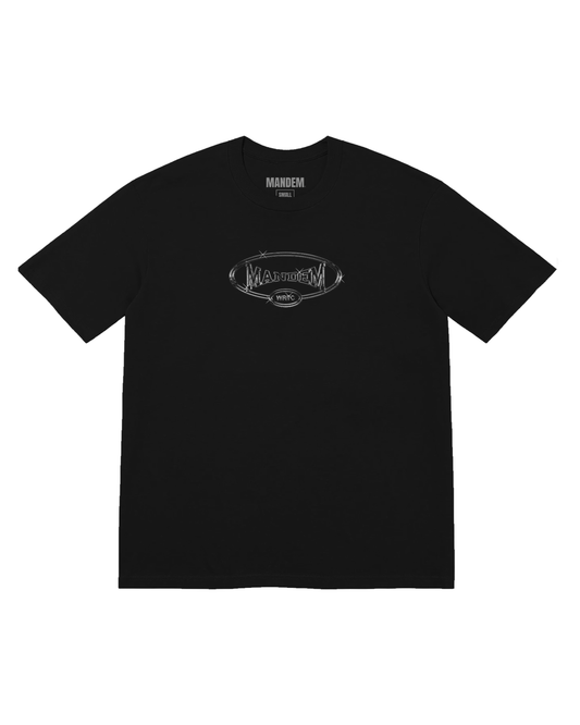 MANDEM METALLIC TEE [BLACK]